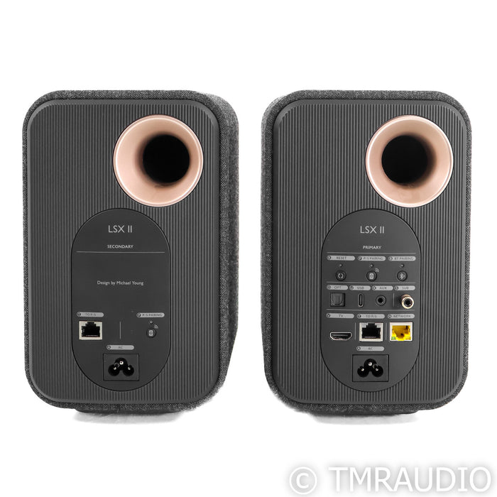 KEF LSX II Wireless Streaming Bookshelf Speakers; Black Pair
