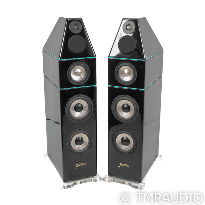 Genesis Maestro Powered Floorstanding Speakers; Black Pair (Missing Grills)