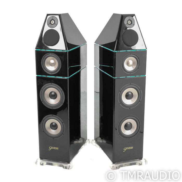 Genesis Maestro Powered Floorstanding Speakers; Black Pair (Missing Grills)