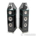 Genesis Maestro Powered Floorstanding Speakers; Black Pair (Missing Grills)