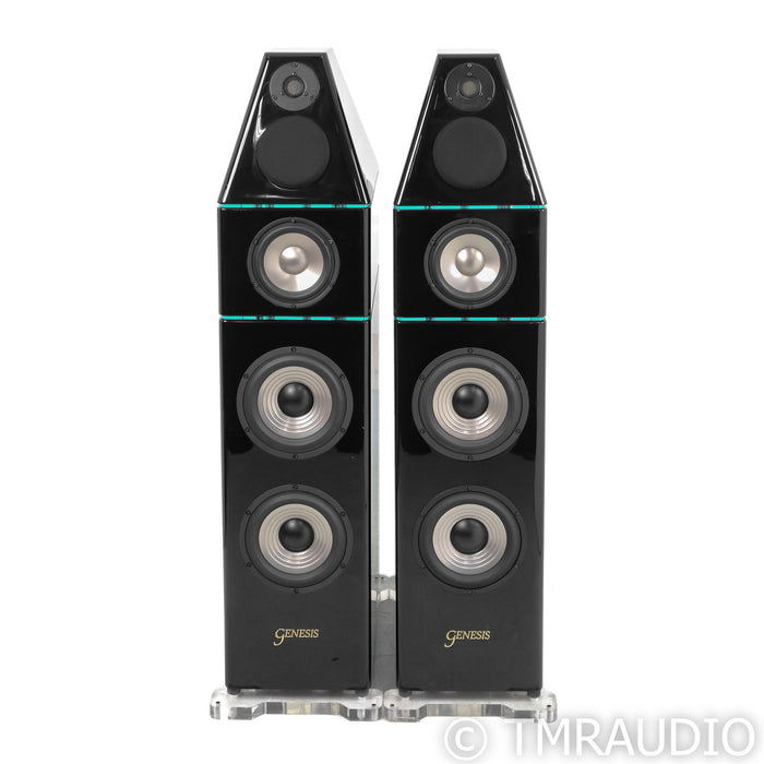 Genesis Maestro Powered Floorstanding Speakers; Black Pair (Missing Grills)