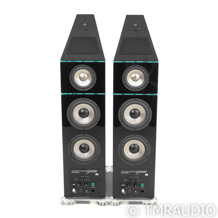 Genesis Maestro Powered Floorstanding Speakers; Black Pair (Missing Grills)