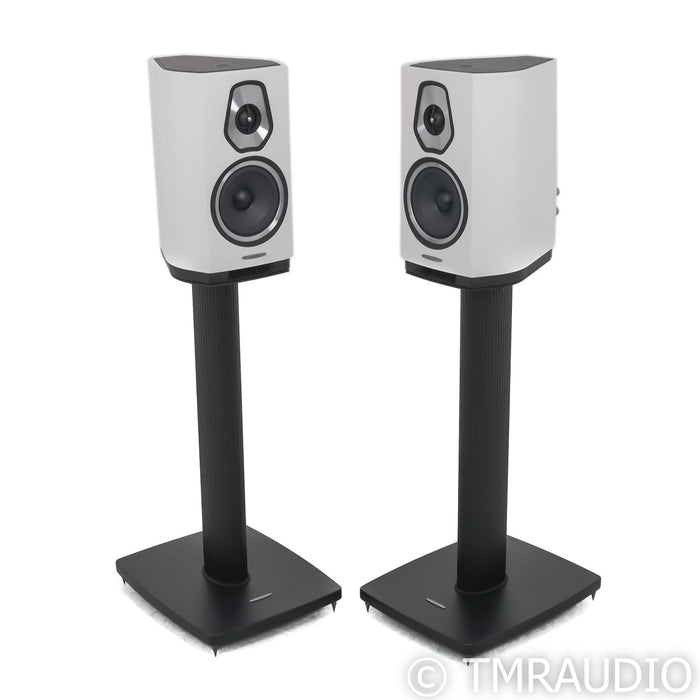 Sonus Faber Sonetto I Bookshelf Speakers; White Pair with Stands
