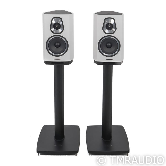 Sonus Faber Sonetto I Bookshelf Speakers; White Pair with Stands