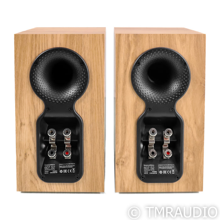 B&W 607 S2 Anniversary Edition Bookshelf Speakers; Oak Pair