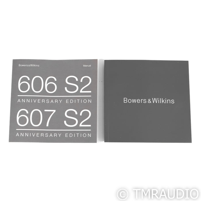 B&W 607 S2 Anniversary Edition Bookshelf Speakers; Oak Pair