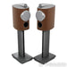 B&W 805 D4 Bookshelf Speakers; Satin Walnut Pair with Stands