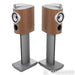 B&W 805 D4 Bookshelf Speakers; Satin Walnut Pair with Stands