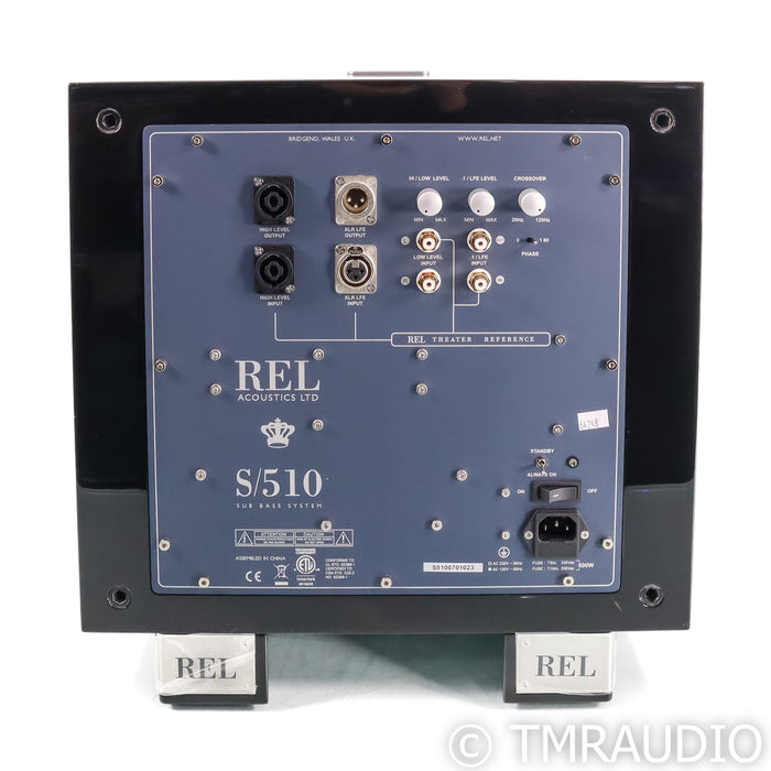 REL Acoustics S/510 10" Powered Subwoofer; Piano Black