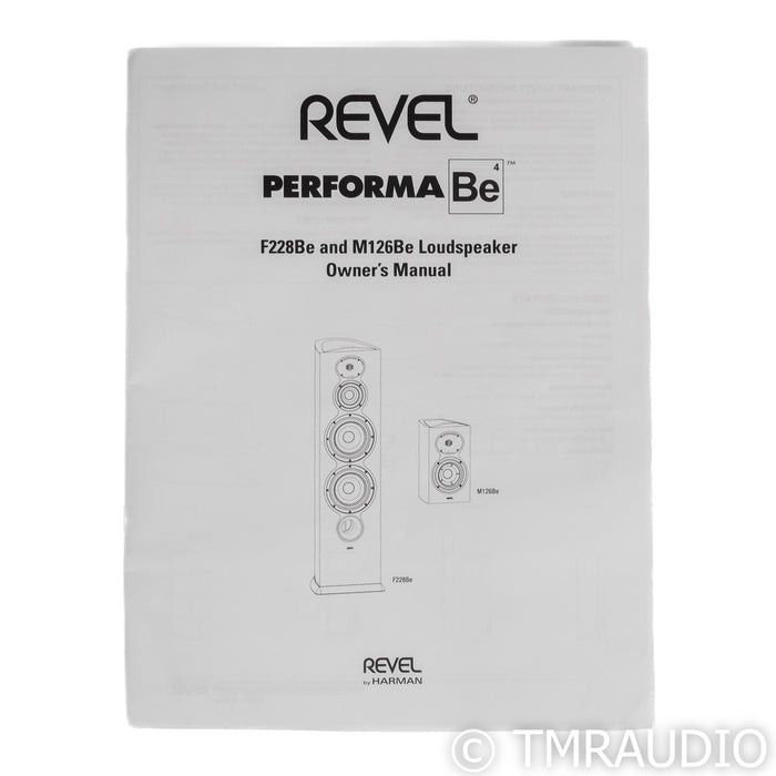 Revel Performa M126Be Bookshelf Speakers; Black Pair