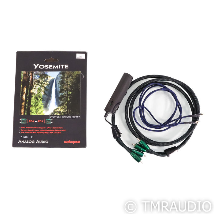AudioQuest Yosemite RCA Cables; 1.5m Pair Interconnects with Saturn Ground