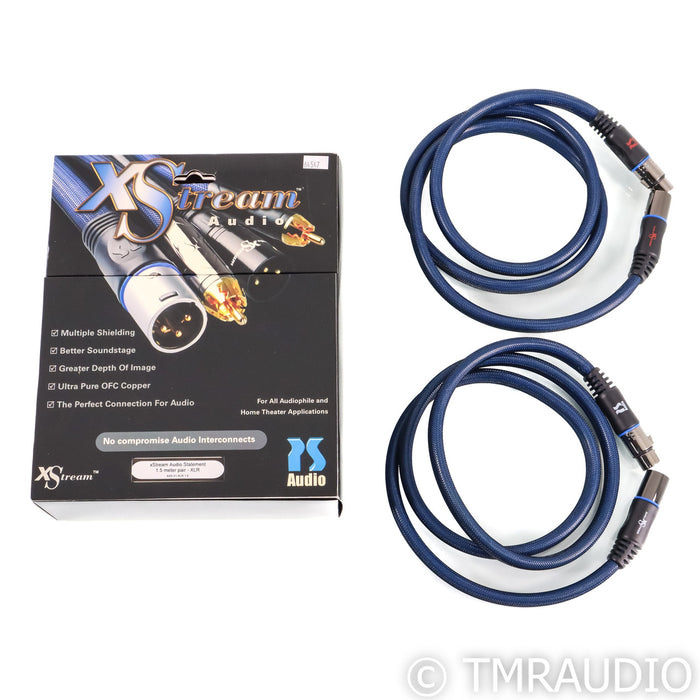PS Audio xStream XLR Cables; 1.5m Pair Balanced Interconnects
