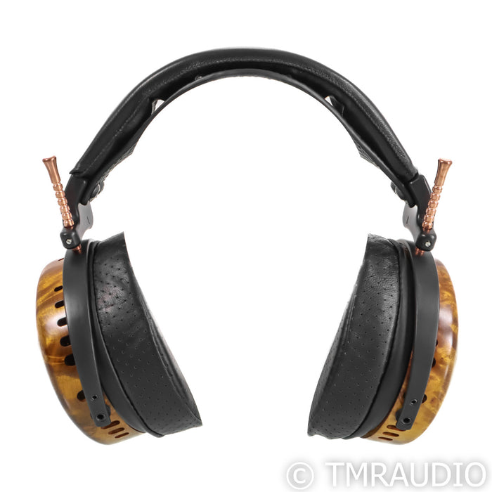 ZMF Verite Open Back Headphones; Ambered Camphor Burl