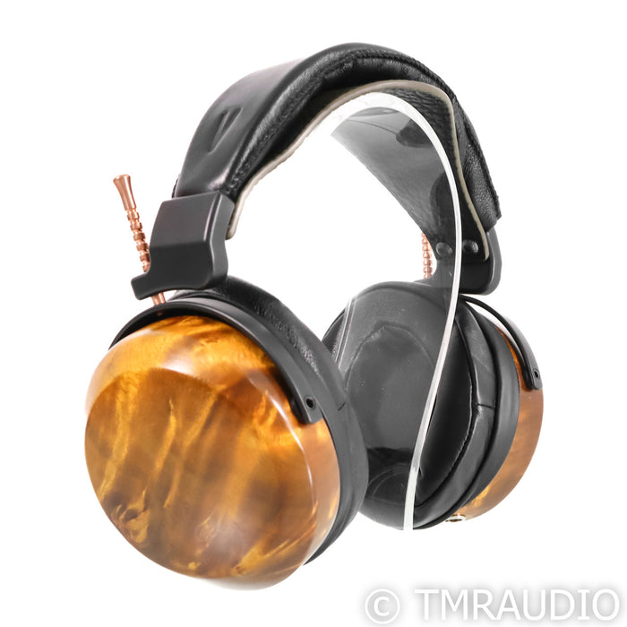 ZMF Verite Closed Back Headphones; Ambered Camphor Burl