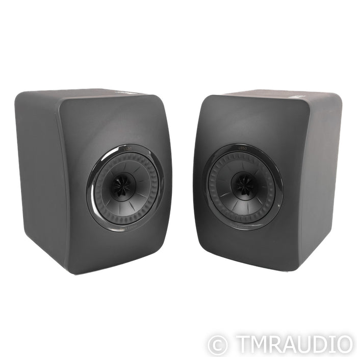 KEF LS50 Black Edition Bookshelf Speakers; Black Pair