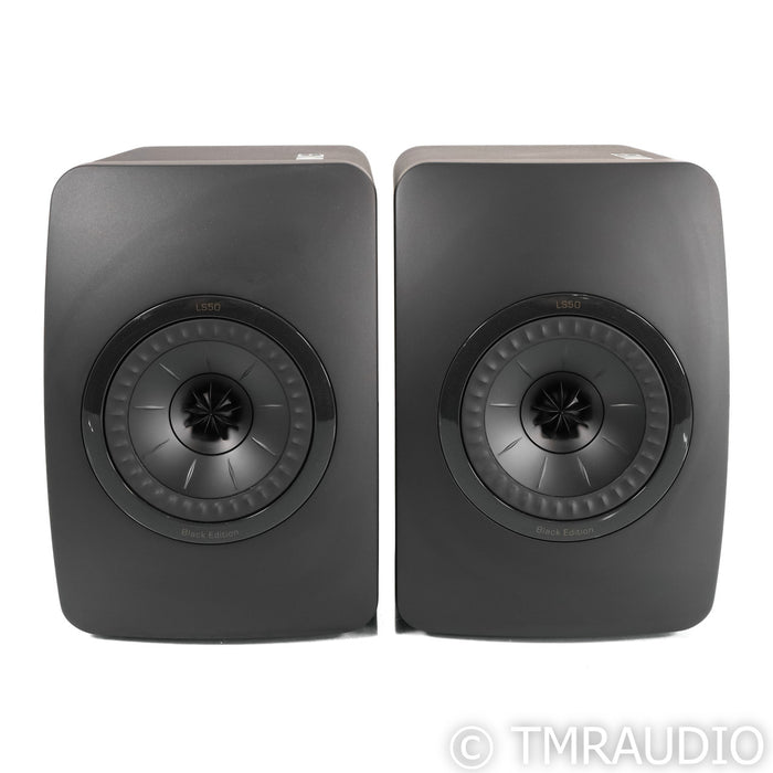 KEF LS50 Black Edition Bookshelf Speakers; Black Pair