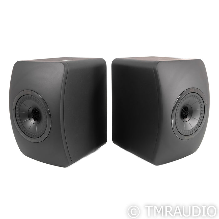 KEF LS50 Black Edition Bookshelf Speakers; Black Pair