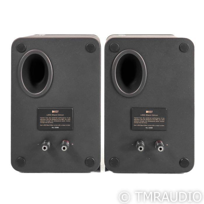 KEF LS50 Black Edition Bookshelf Speakers; Black Pair