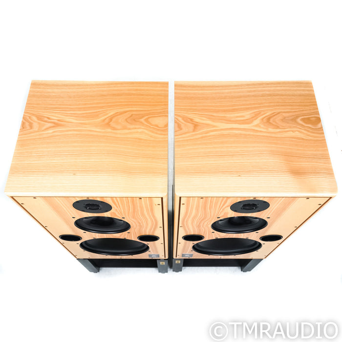Harbeth 40.2 40th Anniversary Edition Monitors; Olive Pair w/ Ton Trager Stands