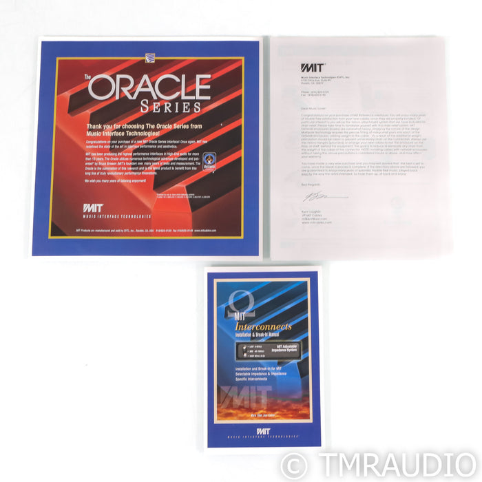 MIT Oracle V1.1 XLR Cables; 1m Pair Balanced Interconnects