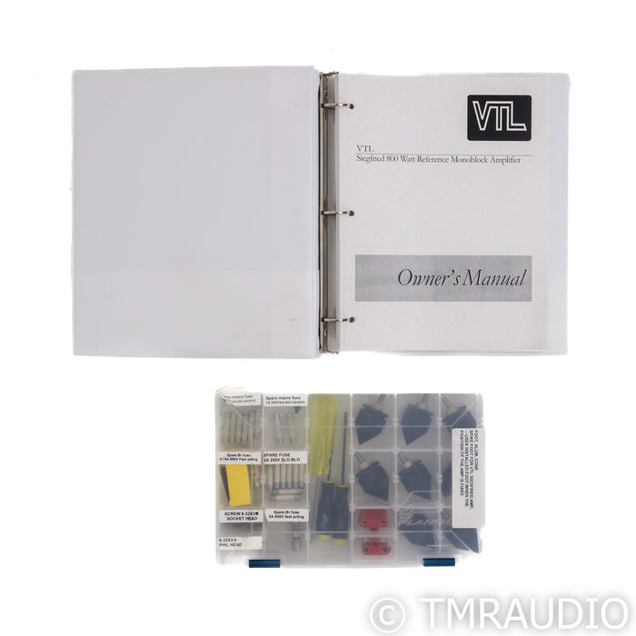 VTL Siegfried Series 1 Tube Monoblock Power Amplifiers; Pair with New Tubes