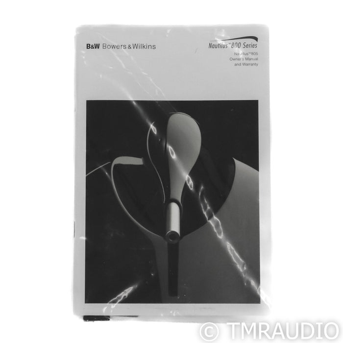 B&W Nautilus 805 Bookshelf Speakers; Black Ash Pair with Stands