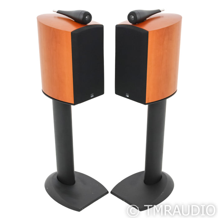 B&W 805S Bookshelf Speakers; Cherrywood Pair with Stands