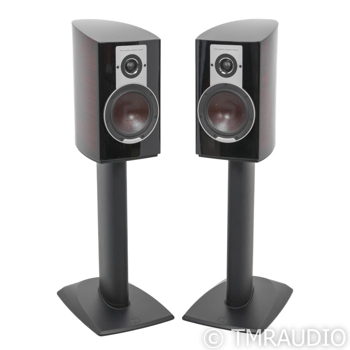 Dali Epicon 2 Bookshelf Speakers; Ruby Macassar Pair with Stands