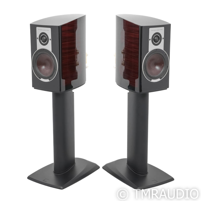 Dali Epicon 2 Bookshelf Speakers; Ruby Macassar Pair with Stands