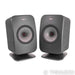 KEF LSX Wireless Streaming Bookshelf Speakers; Gray Pair with Stands