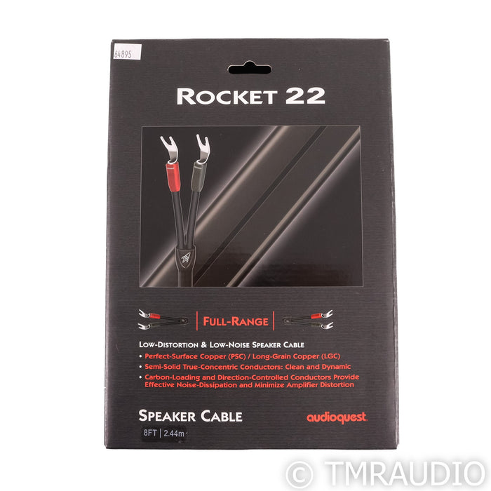 AudioQuest Rocket 22 Speaker Cables; 8ft Pair