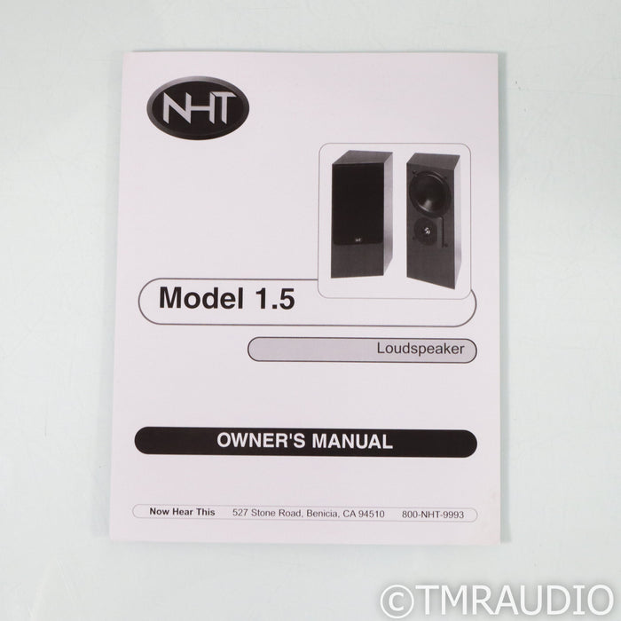 NHT 1.5 Bookshelf Speakers; Black Pair