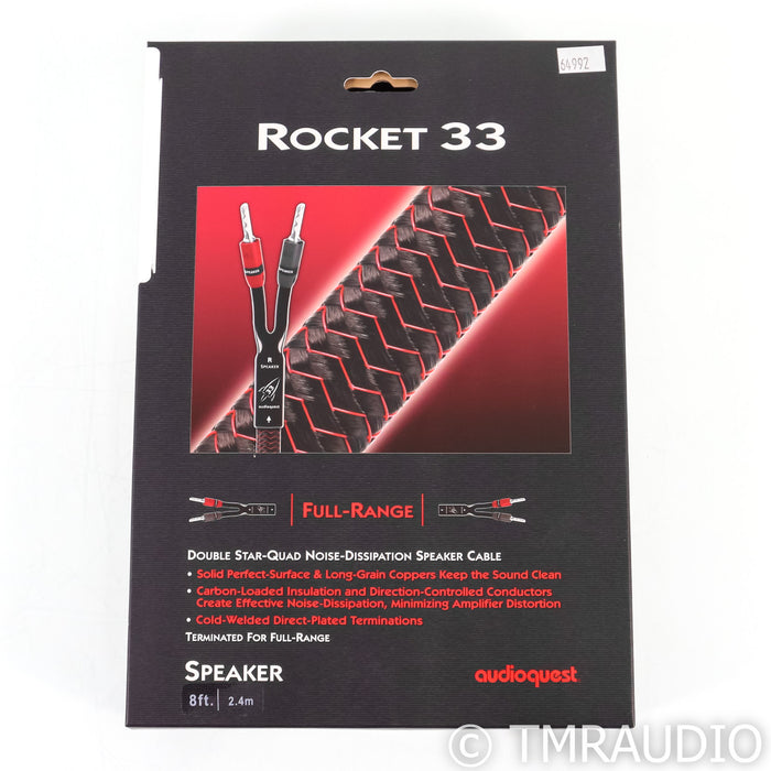 AudioQuest Rocket 33 Speaker Cables; 8ft Pair