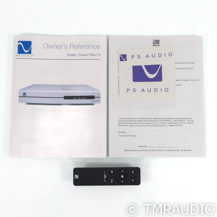 PS Audio Stellar PowerPlant 3 Power Conditioner; AC Regenerator