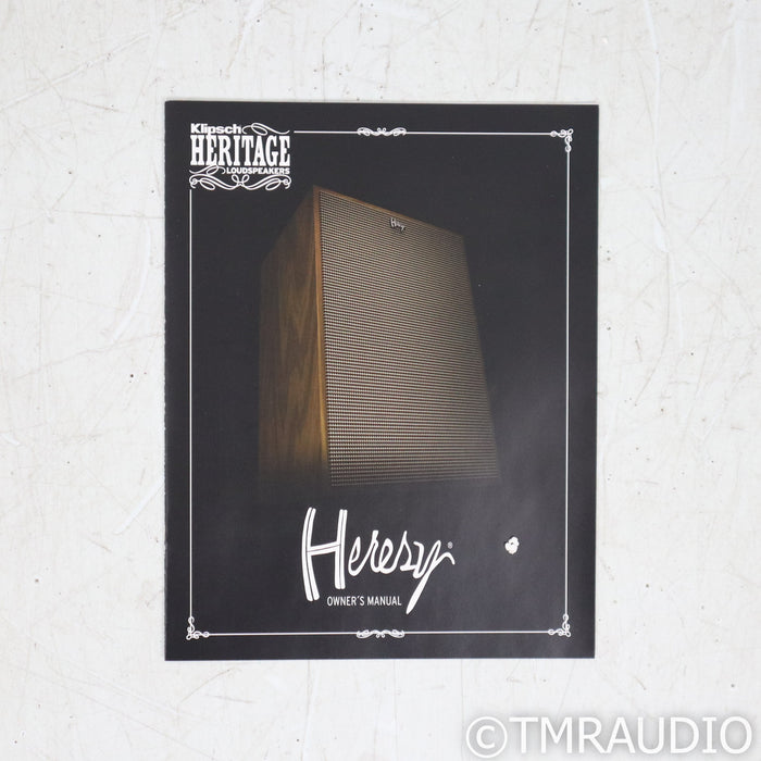 Klipsch Heresy IV Floorstanding Speakers; American Walnut Pair