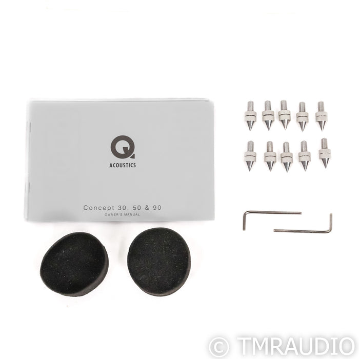 Q Acoustics Concept 50 Floorstanding Speakers; Gloss Silver Pair