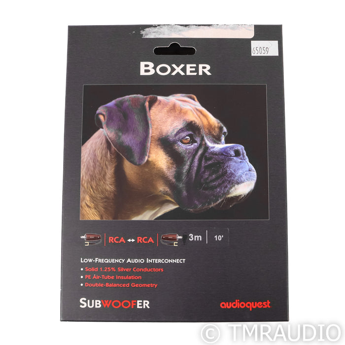 AudioQuest Boxer Subwoofer Cable; Single 3m Interconnect