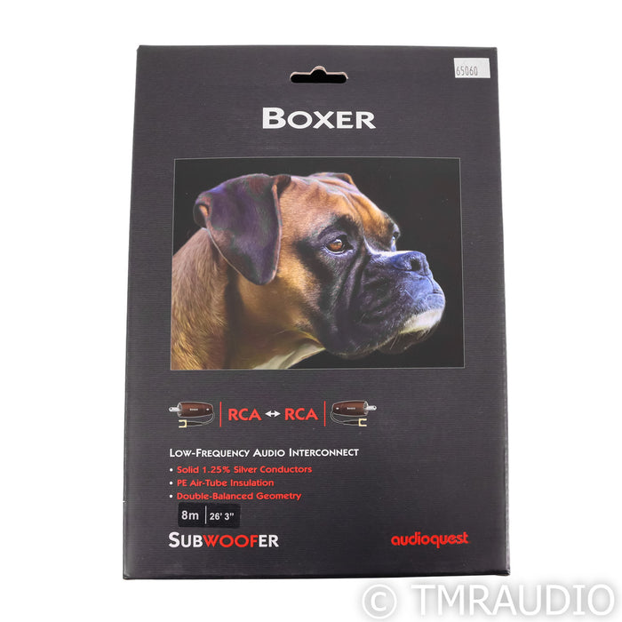 AudioQuest Boxer Subwoofer Cable; Single 8m Interconnect
