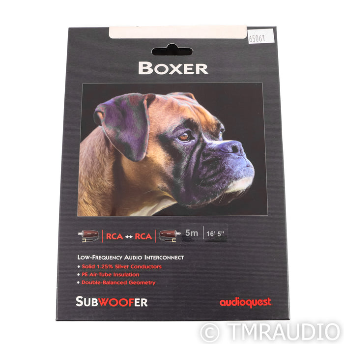 AudioQuest Boxer Subwoofer Cable; Single 5m Interconnect