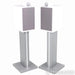 B&W 705 S2 Bookshelf Speakers; White Pair w/ Stands