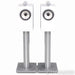 B&W 705 S2 Bookshelf Speakers; White Pair w/ Stands
