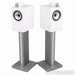 B&W 705 S2 Bookshelf Speakers; White Pair w/ Stands