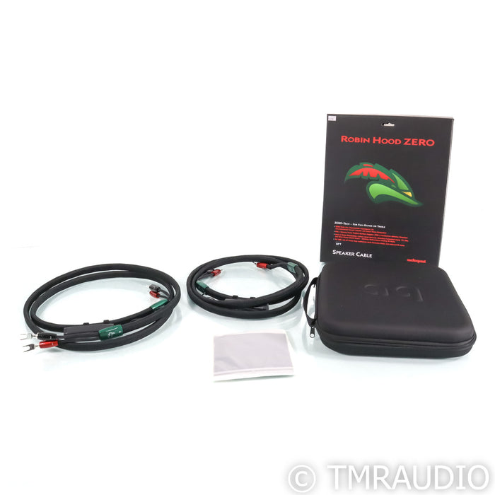 AudioQuest Robin Hood ZERO Speaker Cables; 8ft Pair