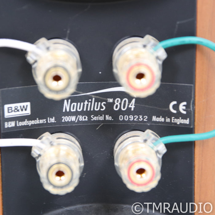 Bowers & Wilkins B&W Nautilus 804 Floorstanding Speakers; Cherrywood Pair
