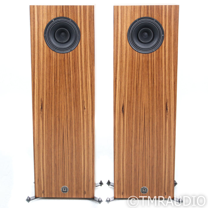 Omega Speaker Systems Junior Alnico XRS Floorstanding Speakers; Zebrawood