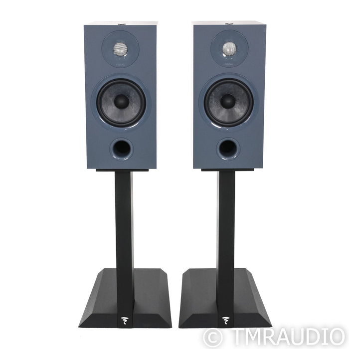 Focal Chora 806 Bookshelf Speakers; Dark Wood Pair with Stands
