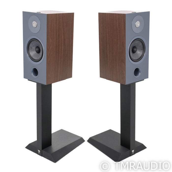 Focal Chora 806 Bookshelf Speakers; Dark Wood Pair with Stands