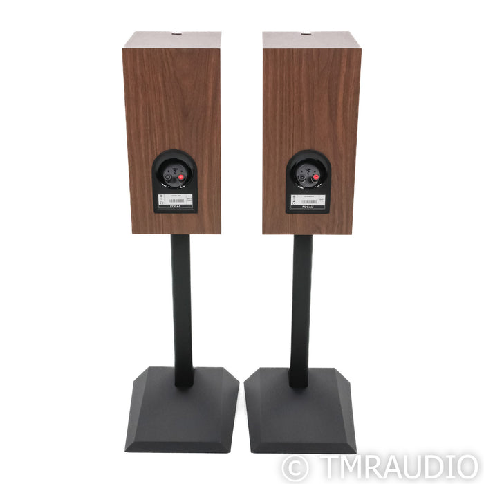 Focal Chora 806 Bookshelf Speakers; Dark Wood Pair with Stands