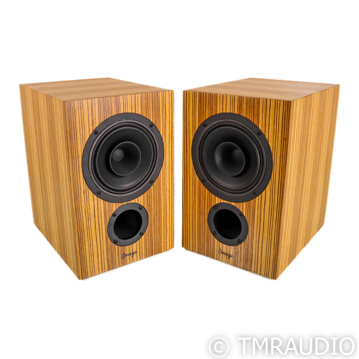 Omega Speaker Systems The Seven Bookshelf Speakers / Monitors; Zebrawood Pair
