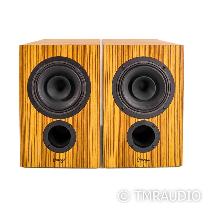 Omega Speaker Systems The Seven Bookshelf Speakers / Monitors; Zebrawood Pair